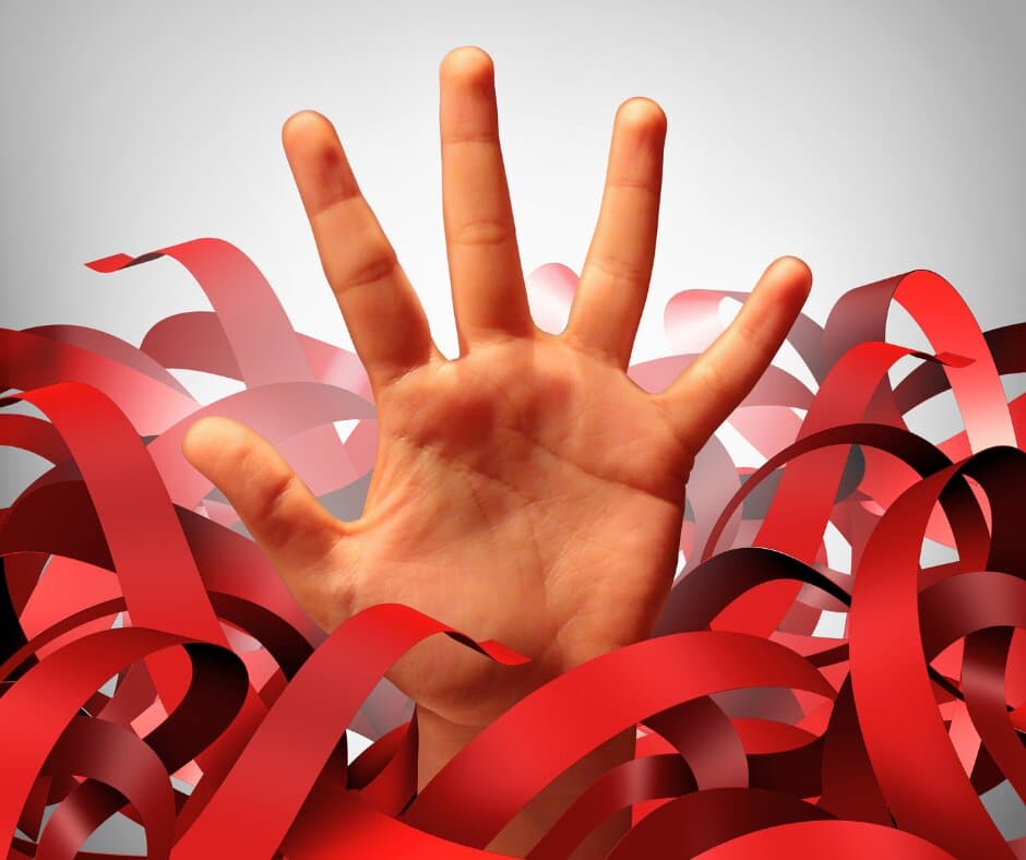 RED TAPE - words illustration