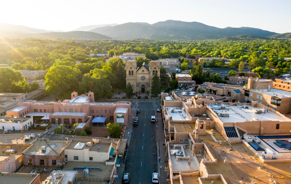 SANTA FE, New Mexico - geography illustration