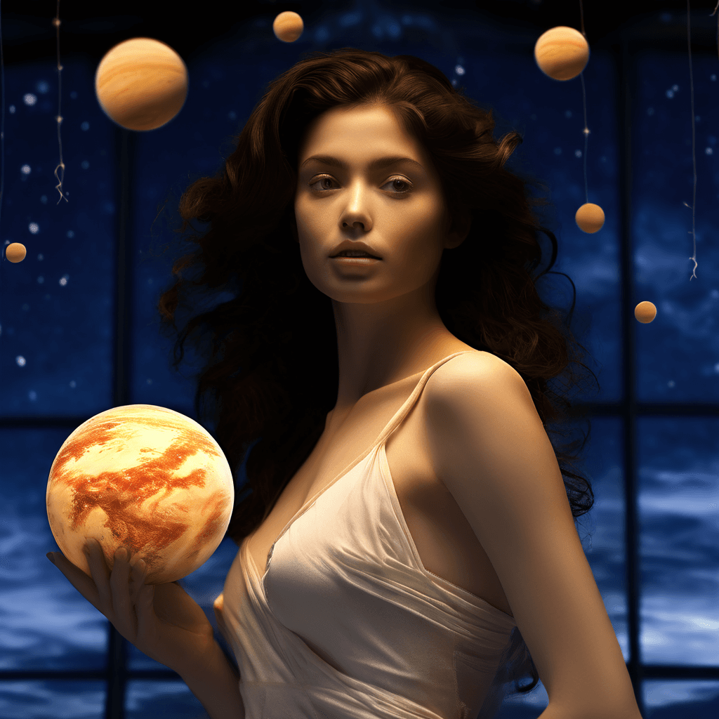 Hearts Align Under Jupiter's Soft Light illustration