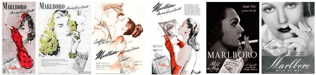 a. MARLBOROS b. 1971 c. WINSTON - other illustration