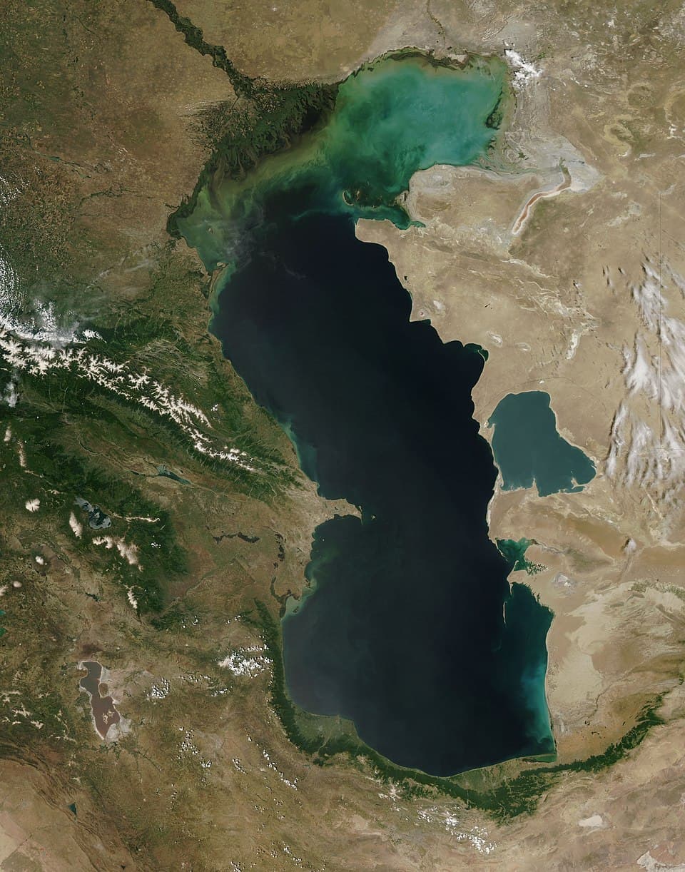 CASPIAN SEA - geography illustration